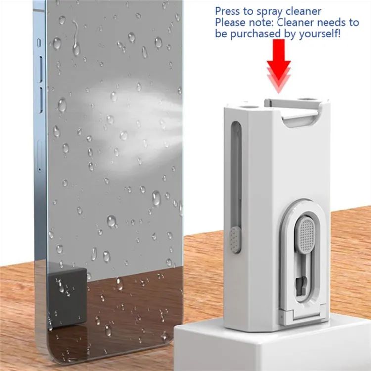 8-in-1 Computer Keyboard & Earphone Cleaning Kit with Brush and Cleaning Pen – Black