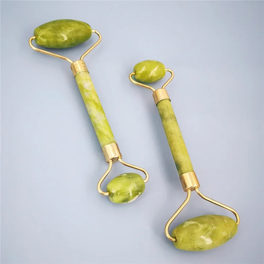 Luxury Natural Jade Roller & Scraper Set – Firming, Lifting & Glow-Enhancing Massage Tool