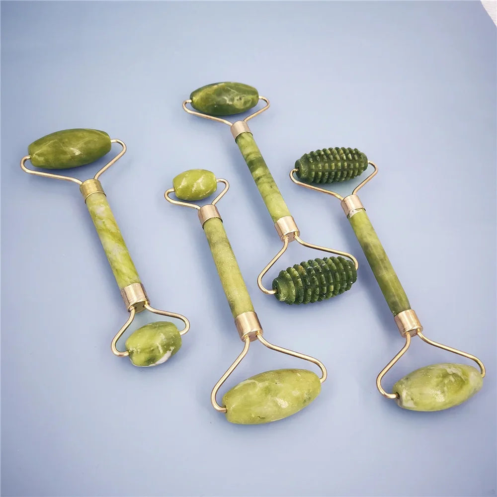 Luxury Natural Jade Roller & Scraper Set – Firming, Lifting & Glow-Enhancing Massage Tool
